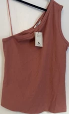LADIES TU PRETTY ONE SHOULDER VEST TOP SIZE 24 BNWT GIFT PRESENT NEW SUMMER