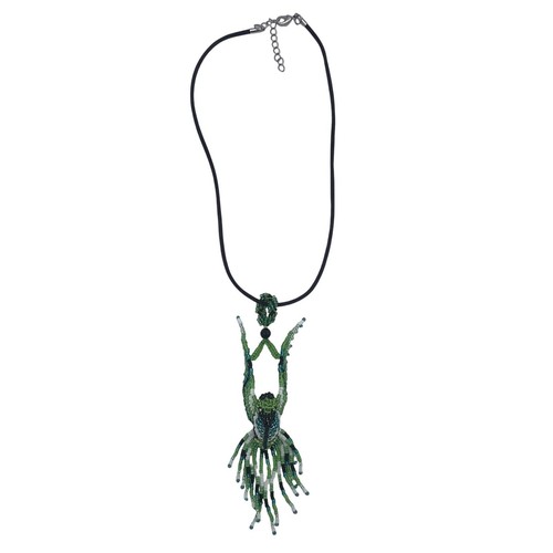 Hummingbird Bead Necklace Green Blue Shane Andrews Native American Oglala Lakota - Picture 8 of 8