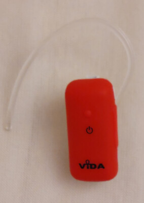 Freisprechgerät Vida IT Bluetooth V3.0+EDR,rot/weiß+Ohrbügel+Ladekabel