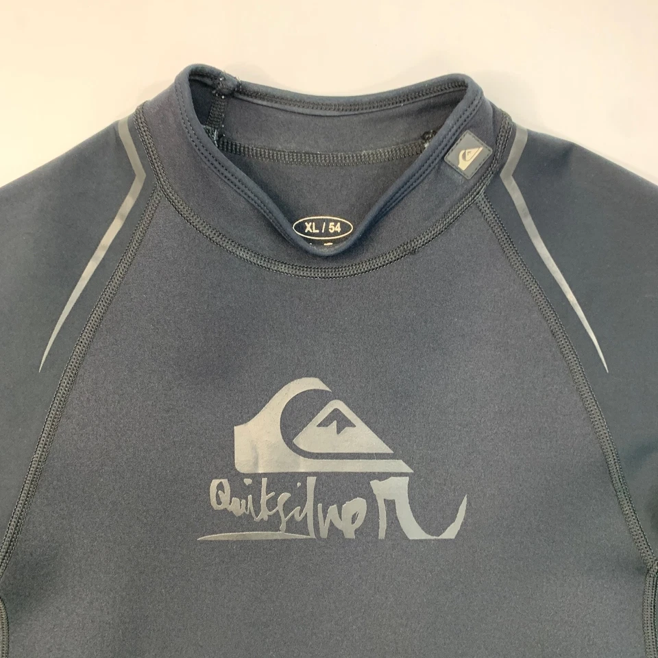 Camisa Quiksilver Wetsuit Meninos Extra Grande Preta Syncro Hiperstretch Surf - Imagem 3 de 4