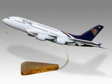 Airbus A380 Thai Airways Desk Wood Airplane New Model Large Scale 1/200