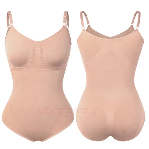 Women's Seamless Full Body Shapewear Bodysuit Tummy Control Slimming Body Shaper - Picture 26 of 50
