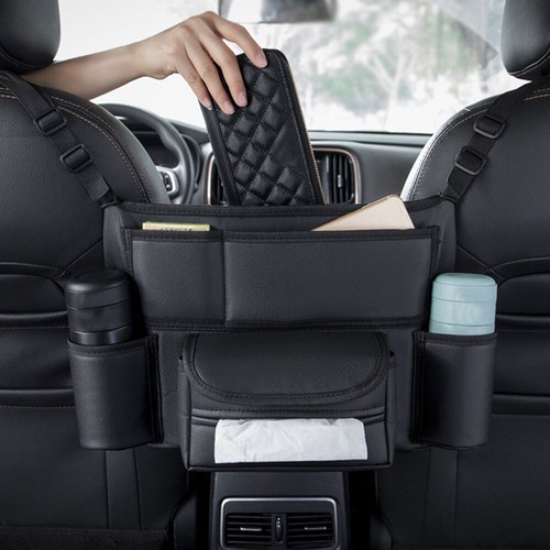 Car Seat Middle Hanger Storage Bag Handbag Holder Tissue Water Cup Pocket Bag* - Picture 3 of 12