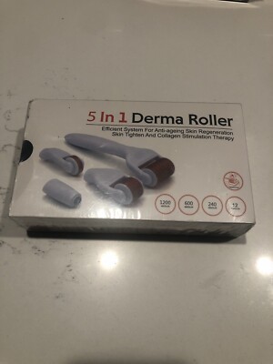 5-In-1 Derma Roller Skincare Kit Titanium Needles+ Anti Aging. Skin Tighten
