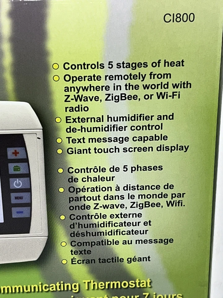 Thermostat Current Innovations Wifi CI800. 7 Day Programmable Communicating NIB - Image 2 of 4