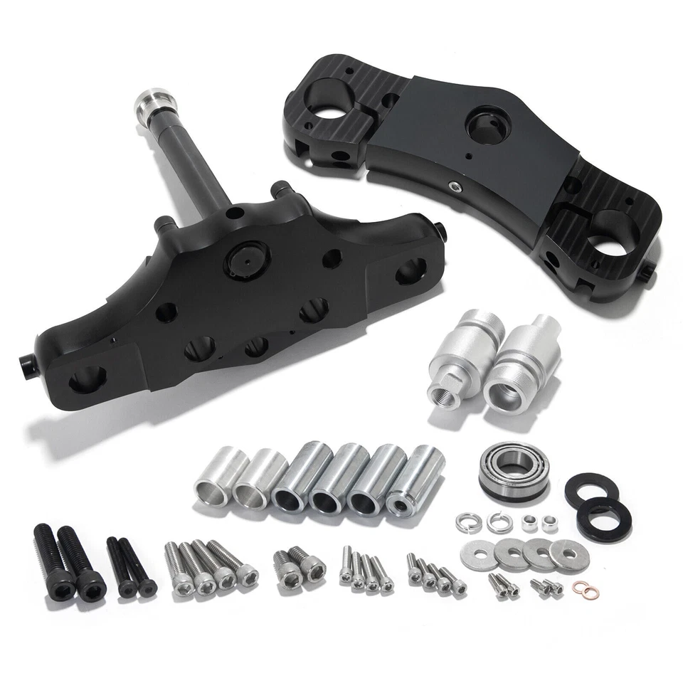 6 Degree Raked Triple Trees For Harley 21" 23" Wheel Touring Electra Glide 97-13 Foto 3 de 4