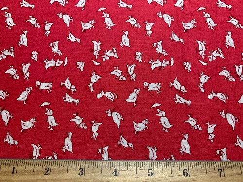 1930s Repro Fabric STORYBOOK KIDS Red Juvenile Novelty Windham Cotton Fabric FQ - Picture 2 of 2