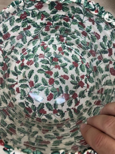 Longaberger Popcorn Basket Liner Protector Lid Christmas Collection 1999 Edition - Picture 18 of 20