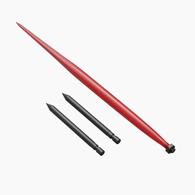 49'' Hay Spear Attach 4500lbs Quick Attach Bale Hay Spike with 2 Stabilizer Spear