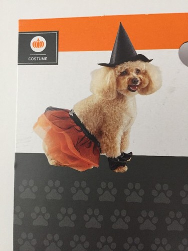NWT Pet Witch Halloween Costume Tutu Black Orange Size Small /medium - Picture 2 of 5