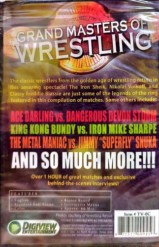 GRAND MASTERS OF WRESTLING Vol. 1 DVD 2006 Classic Wrestlers. NEW / SEALED - Picture 2 of 2