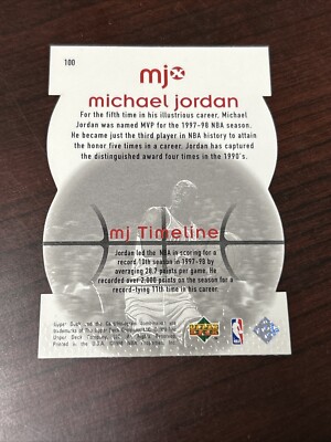 1998-99 Upper Deck Michael Jordan MJX MJ Timeline Timepieces #100