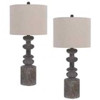 (Set of 2) 31" Resin Table Lamps with Pebble - Cal Lighting