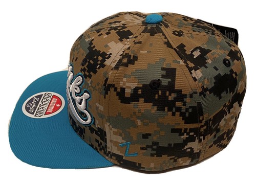 Zephyr NHL San Jose Sharks "Camo Swoop" Flat Bill SnapBack Hat NEW WITH TAGS - Picture 2 of 5