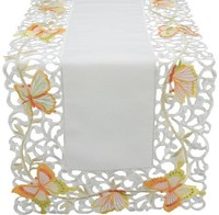 Xia Home Fashions Splendid Mariposa Embroidered Cutwork Spring Table Runner, 15 on sale Xia Home Fashions Splendid Mariposa Embroidered Cutwork Spring Table Runner, 15 on sale