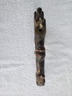  Folk Art Wood Carved  - Man, Dog and Bird - Vintage W/ Wind up cord  — photo 2