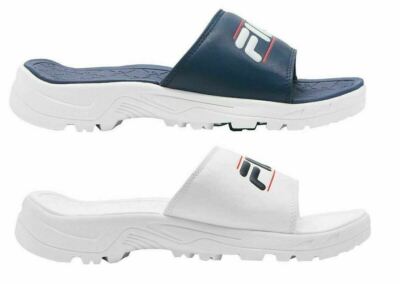 fila blue sandals