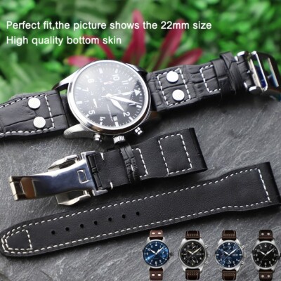 20mm 21mm 22mm Kalbsleder Armband für IWC Portugieser Big Pilot Top Gun Mark 18