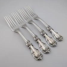 Reed & Barton Burgundy Sterling Silver Place Forks - 7 1/4" - Set of 4