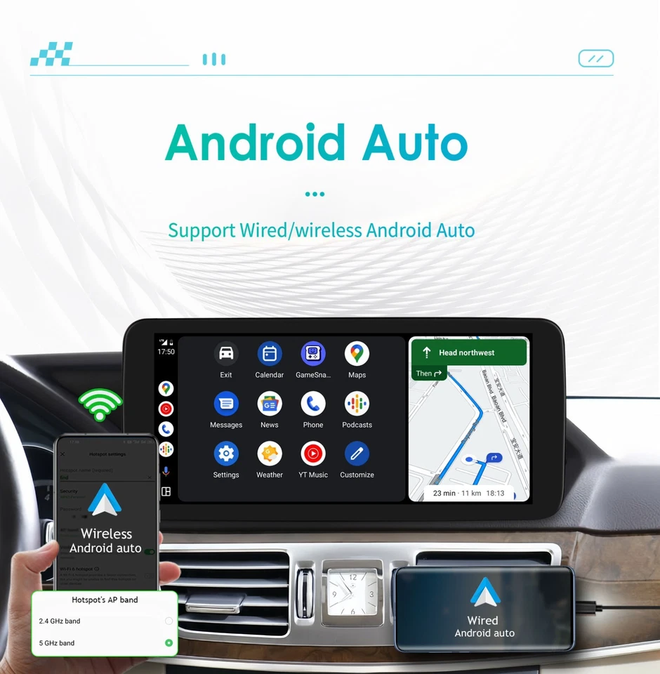 Radio GPS CarPlay 8 núcleos para Mercedes Benz Clase E W212 E250 E300 E350 NTG5 4+32G Foto 3 de 4