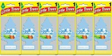 LITTLE TREES Car Air Freshener Hanging Paper Tree Home Car Summer Linen 6 Pack 