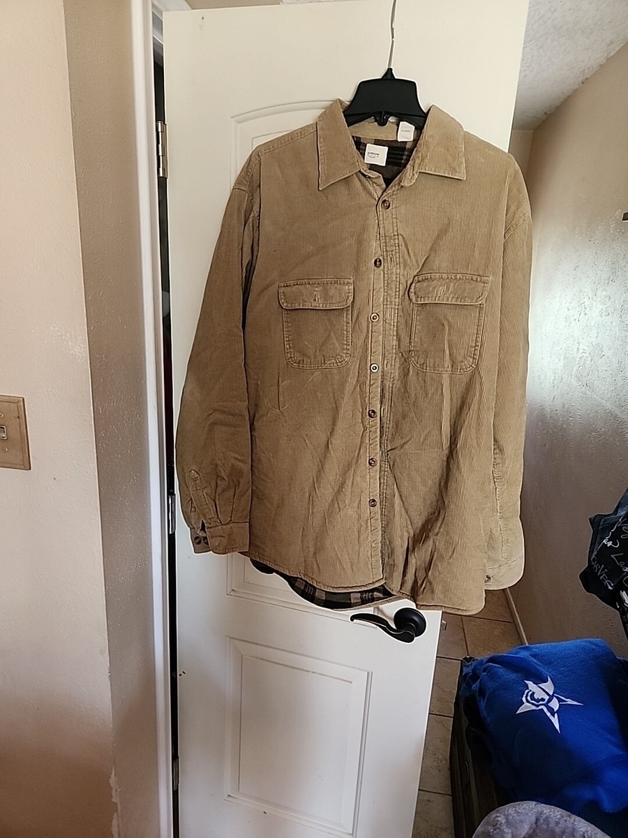 Arrow Blue Jean Co Workwear Fleece Lined Corduroy Tan Jacket SZ LT