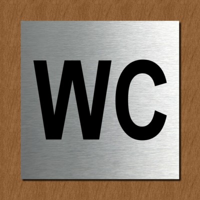 Schild Türschild Edelstahl Design Piktogramm - WC Toilette