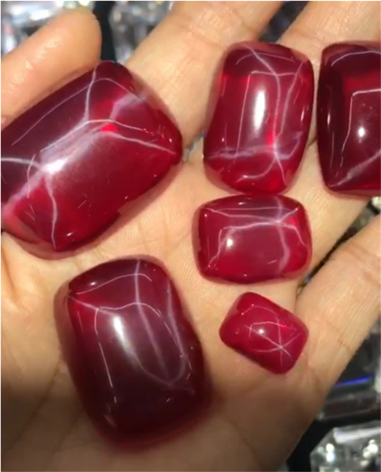 Top Quality Cushion Cut Pigeon Blood Red Star Ruby Lab-Created AAAA+ Loose Gems - Image 4 of 4