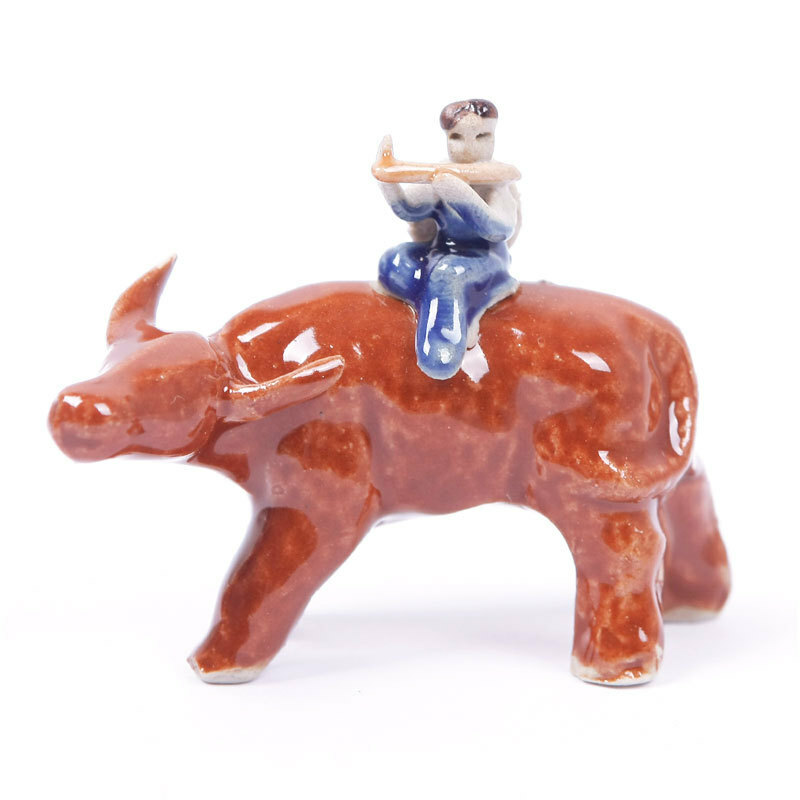 RidingtheBullHomeDecorationforAquariumorDiorama.BoyOxCowFlute5.5cm