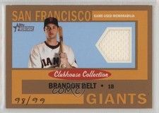 2013 Topps Heritage Clubhouse Collection Relics Gold /99 Brandon Belt 0b0