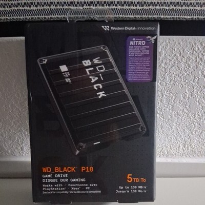 WD_BLACK 5TB P10 Portable Gaming External Hard Drive HDD-WDBA3A0050BBK-WEWM