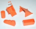 Vintage 1960s Marx IGY Arctic Alaska Playset Orange Plastic Accessories