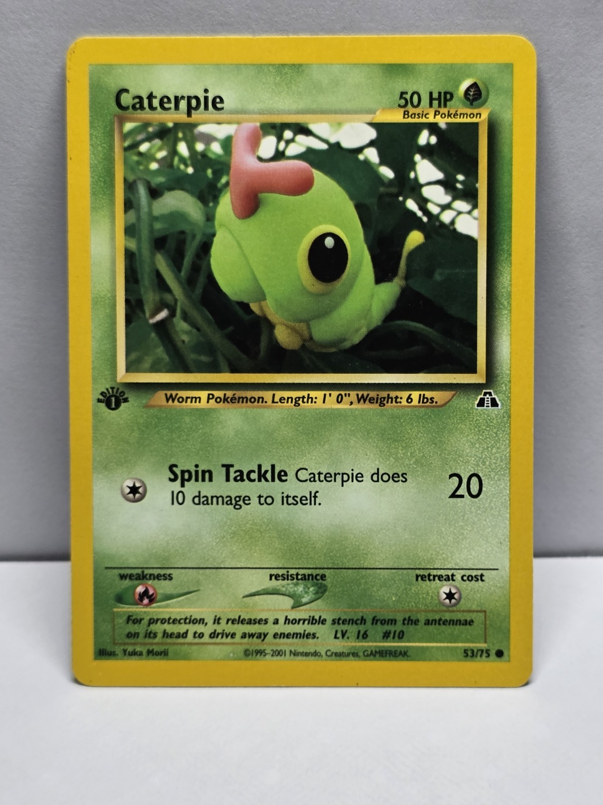 Pokemon Neo Discovery 53/75 Caterpie 1st Edition Pokemon Card