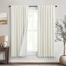 DANCURTON Short Length Blackout Curtains for Nursery Bedroom 63 Inches Long P...