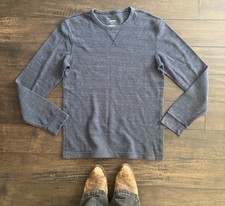 Sonoma Blue Waffle-Knit Crew Neck Pullover Sweater Men's Long Sleeve Size M