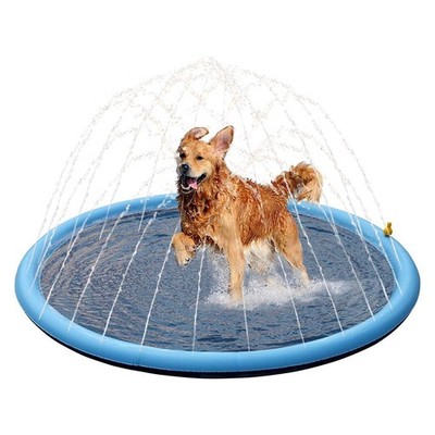 Sprinklermatte für Hunde 170cm   Hundepool Splash Pad Wasserspiel Garten