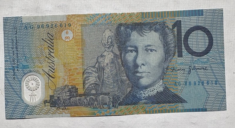 Australia Ten Dollars $10 Polymer Banknote Note - Uncertified, Ungraded