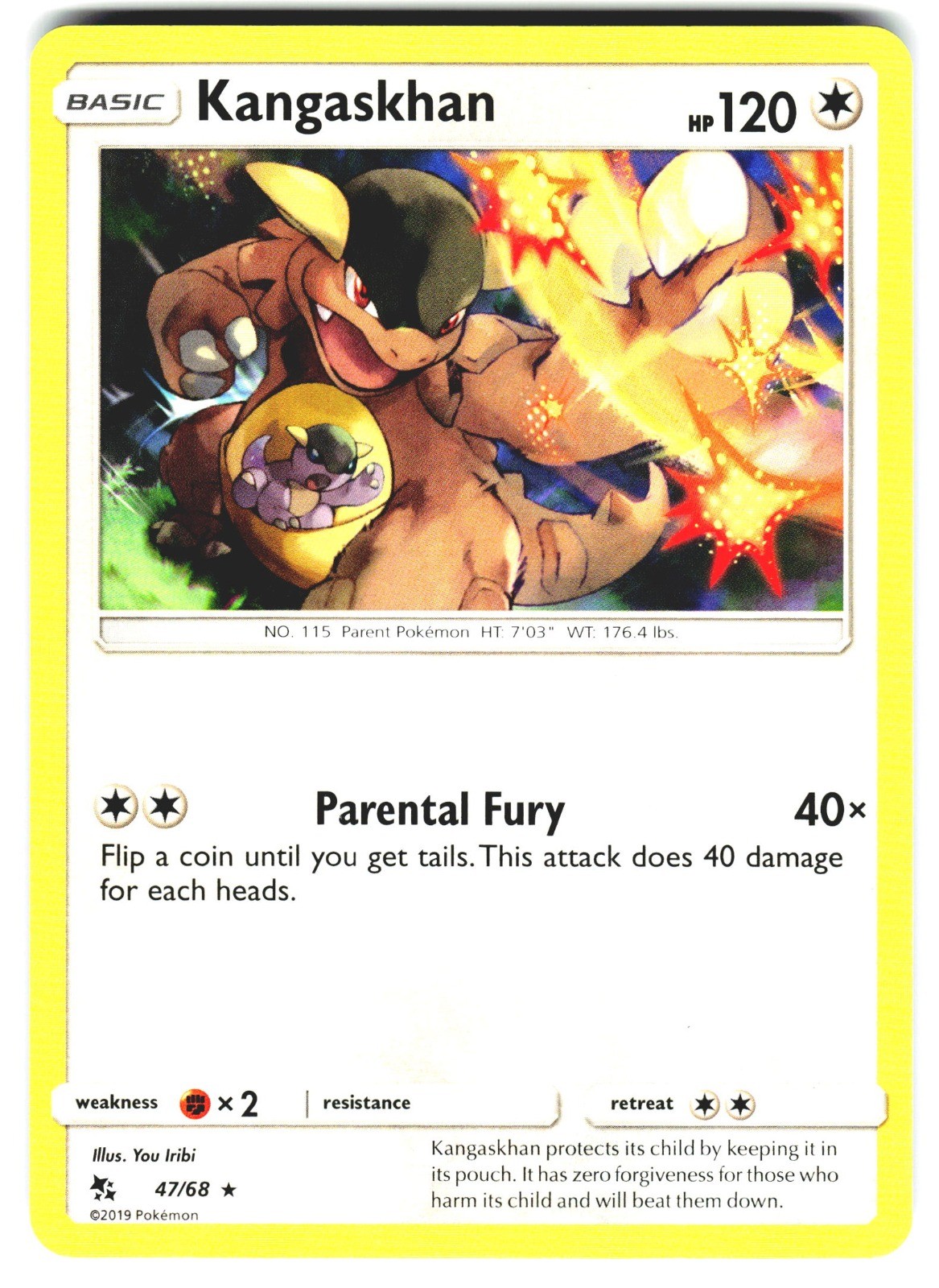 Kangaskhan Rare Hidden Fates 47/68 NM