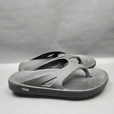 Oofos Ooriginal Sandals Mens Size 10 Black Recovery Flip Flop Shoes Comfort
