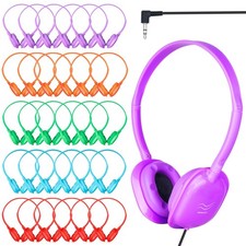 Classroom Headphones Bulk 20 Pack Class Set of Headphones for Students Childr...