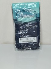 Womens National Fine Hosiery USA SBK L Soft Black 9678 Vtg Nos Pantyhose Large