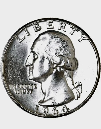 1964 P  Washington Quarter 90% Silver BU US Coin 🇺🇸 # 158A