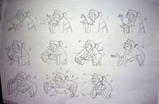 Mulan 1998 Production Studio GRANDMA Model Sheet Copy 11x17  WALT DISNEY #GB