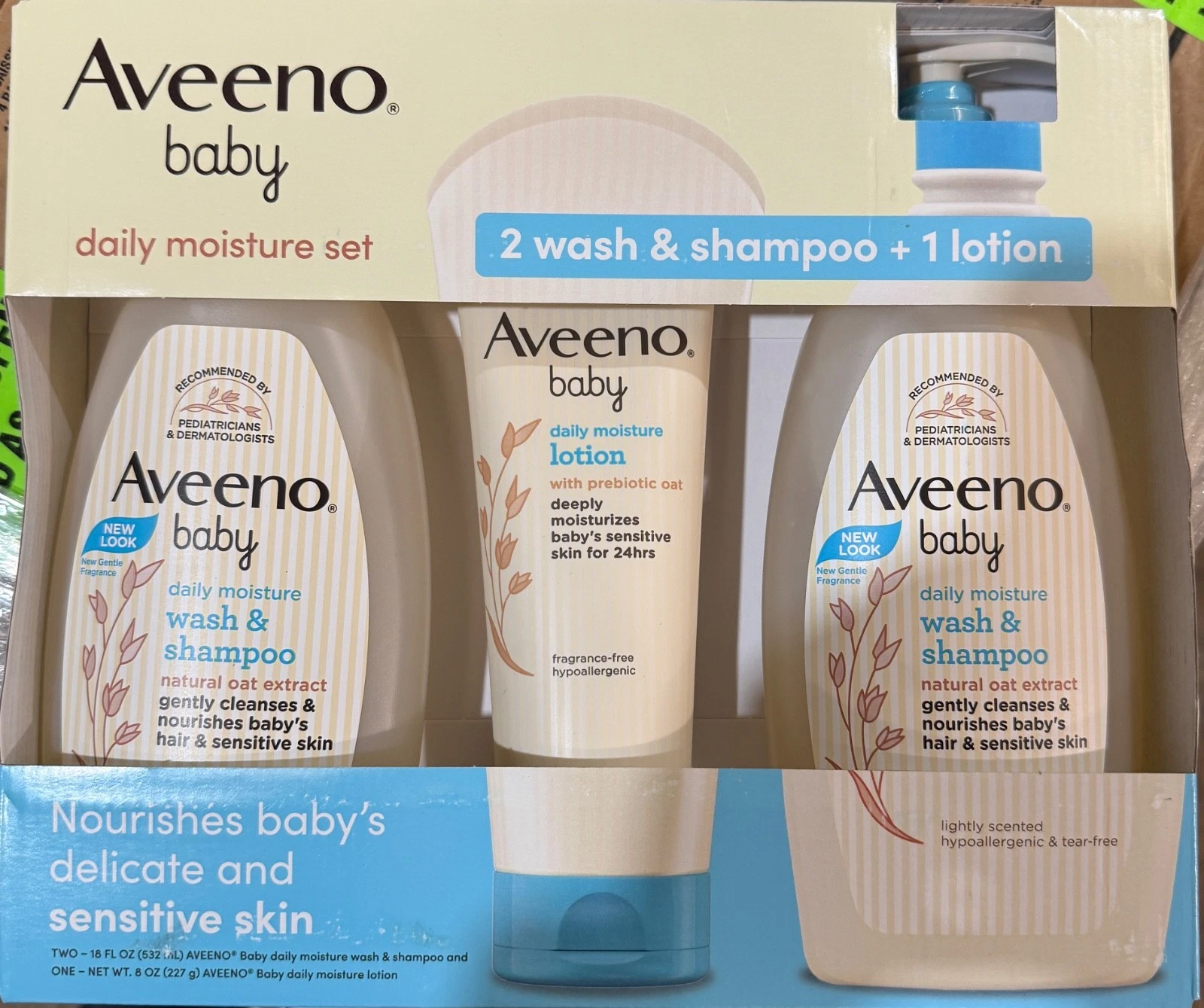 Aveeno Baby Daily Moisture 2 18oz Wash& Shampoo & 1 Lotion 3pk Sensitive Skin
Opens in a new window 
