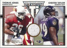 2002 Titanium #104 Thomas Jones Jersey/ Chester Taylor RC /1100 - FB