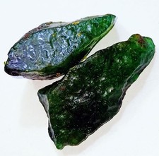 Natural Emerald 185.70 Ct 2 Pcs Rough Lot Loose Gemstone Certified