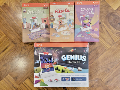 8 Osmo Genius Starter Kit Pizza Detective Coding Jam Word Tangram Newton Base