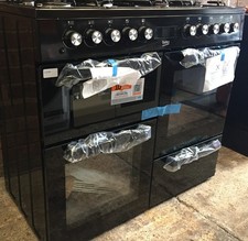 Beko KDVF100K 100cm Dual Fuel Range Cooker 7 Burners,  Black    (11245)