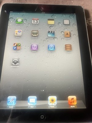 Apple iPad 1. Gen. 16GB, WLAN, 24,64 cm, (9,7 Zoll) - Schwarz