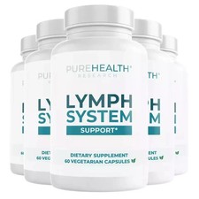 PureHealth Research Lymph System-Reduce Swelling Lymphatic Supplement, Pack of 5